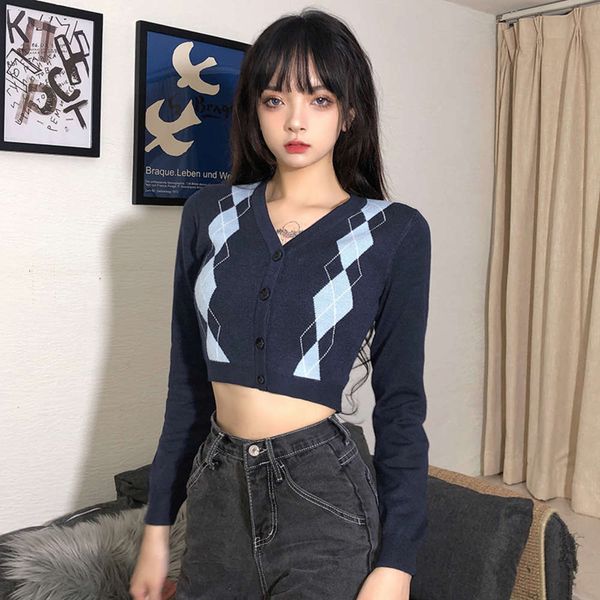 women's sweaters sweater amy way versatile age reducing diamond print v-neck cardigan early spring style long sleeve t-shirt for women, White;black
women's sweaters sweater amy way versatile age reducing diamond print v-neck cardigan early spring style long sleeve t-shirt for women, White;black