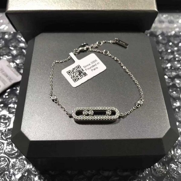 925 sterling silver bracelet, classic brand, mobile phone, diamond, rose gold, lovers, girlfriend birthday gift, Golden;silver