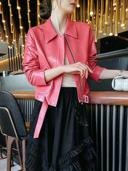women's leather & faux designer sheepskin fur coat red single motorcycle jacket short women, Black
women's leather & faux designer sheepskin fur coat red single motorcycle jacket short women, Black