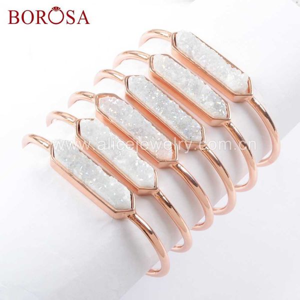 borosa 5pcs hexagon rose gold color bezel titanium rainbow druzy bar bangle natural ab drusy bracelet jewelry for women zr0274 q0720, Black
borosa 5pcs hexagon rose gold color bezel titanium rainbow druzy bar bangle natural ab drusy bracelet jewelry for women zr0274 q0720, Black