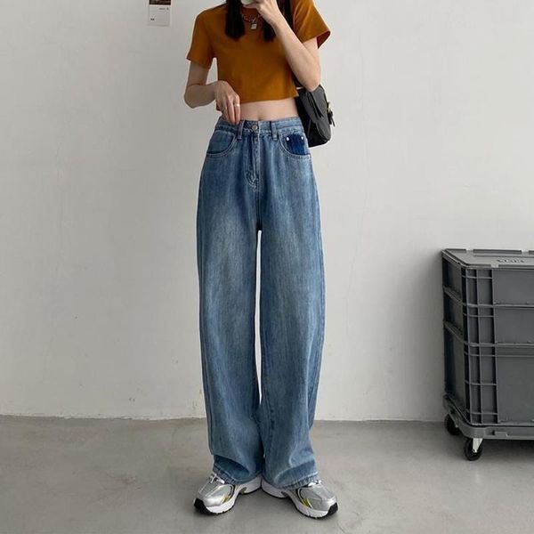 women's jeans large size high waist denim wide-leg pants women loose 2021 slim and versatile drape straight long, Blue
women's jeans large size high waist denim wide-leg pants women loose 2021 slim and versatile drape straight long, Blue