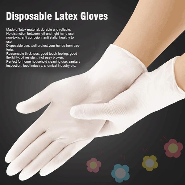 disposable gloves 100pcs hands protection service white household cleaning laboratory gardening latex non slip flexible
disposable gloves 100pcs hands protection service white household cleaning laboratory gardening latex non slip flexible
