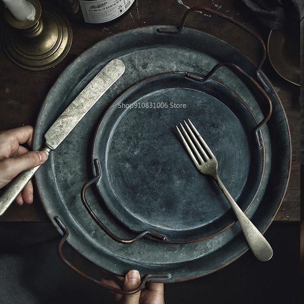 dishes & plates european retro metal plate with handle handcrafted round wrought vintage storage bread tray home decoration garden restauran
dishes & plates european retro metal plate with handle handcrafted round wrought vintage storage bread tray home decoration garden restauran