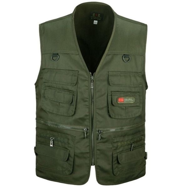 vest men army green waistcoat multi-pocket travel or work wear sleeveless jacket plus size 210925, Black;white
vest men army green waistcoat multi-pocket travel or work wear sleeveless jacket plus size 210925, Black;white