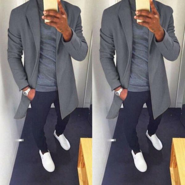 men's trench coats autumn winter men casual coat thicken woolen business male solid classic overcoat medium long jackets wo68, Tan;black
men's trench coats autumn winter men casual coat thicken woolen business male solid classic overcoat medium long jackets wo68, Tan;black