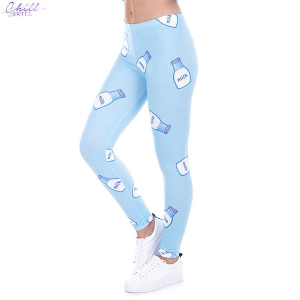 women's leggings chill skill women legging milk printed leggins for trousers waist blue woman pants stretch, Black
women's leggings chill skill women legging milk printed leggins for trousers waist blue woman pants stretch, Black