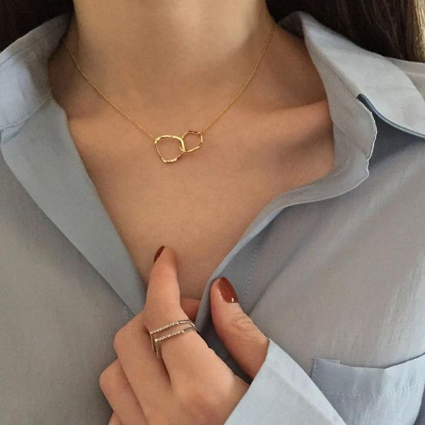 pendant necklaces stainless steel hollow double circle choker necklace minimalist geometry for women fashion gift, Silver
pendant necklaces stainless steel hollow double circle choker necklace minimalist geometry for women fashion gift, Silver