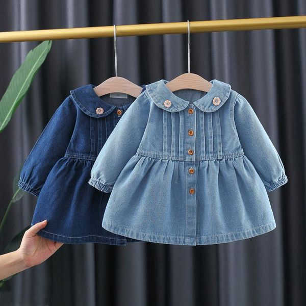 girl's dresses children baby girls denim embroidery jacket long sleeve sweet dress infant autumn single-breasted coat kids, Red;yellow
girl's dresses children baby girls denim embroidery jacket long sleeve sweet dress infant autumn single-breasted coat kids, Red;yellow