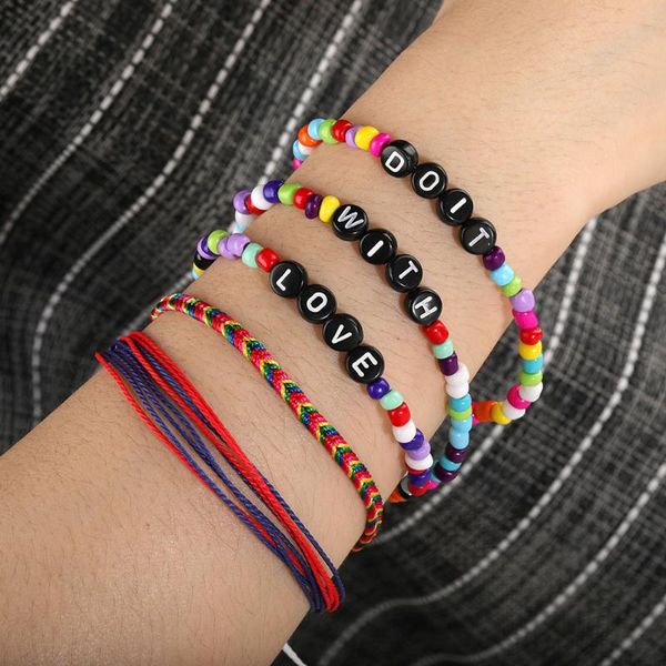 beaded, strands multicolor acrylic resin beaded bracelet love letter charm for women pulseras summer beach femme handmade jewelry gifts, Black
beaded, strands multicolor acrylic resin beaded bracelet love letter charm for women pulseras summer beach femme handmade jewelry gifts, Black