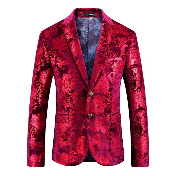 mens red floral blazer jacket brand single breasted two button velvet suit blazer men party wedding prom stage costumes 210524, White;black
mens red floral blazer jacket brand single breasted two button velvet suit blazer men party wedding prom stage costumes 210524, White;black