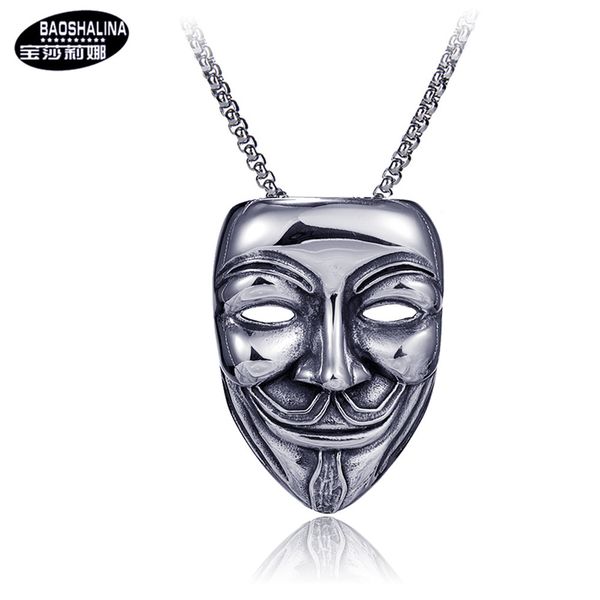skull necklace star hip hop ancient titanium steel trendy man stainless mask pendant, Silver
skull necklace star hip hop ancient titanium steel trendy man stainless mask pendant, Silver