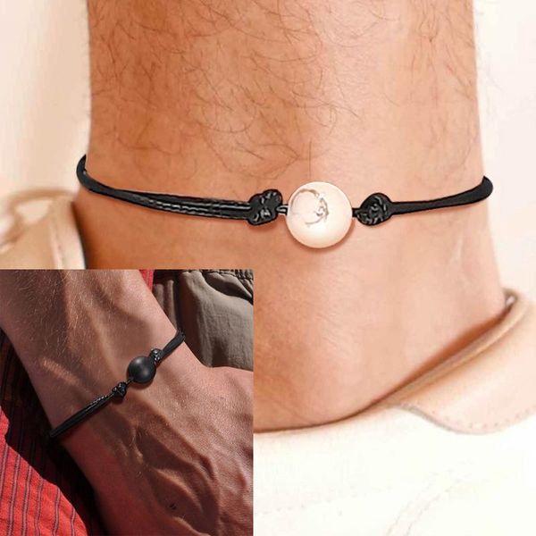 anklets anklet for men stone bead black cord gift him waterproof men's ankle bracelet, Red;blue
anklets anklet for men stone bead black cord gift him waterproof men's ankle bracelet, Red;blue