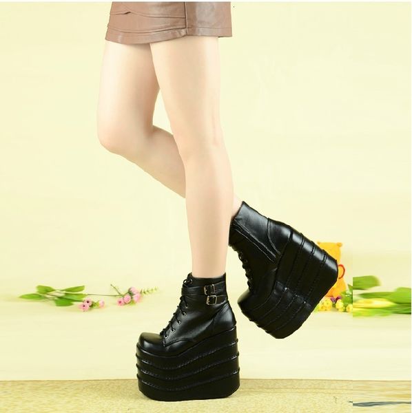 luxury dress shoes lace up ultra high heel queen's boots big head punk show cosplay thick soled jk uniform with women's sho, Black
luxury dress shoes lace up ultra high heel queen's boots big head punk show cosplay thick soled jk uniform with women's sho, Black