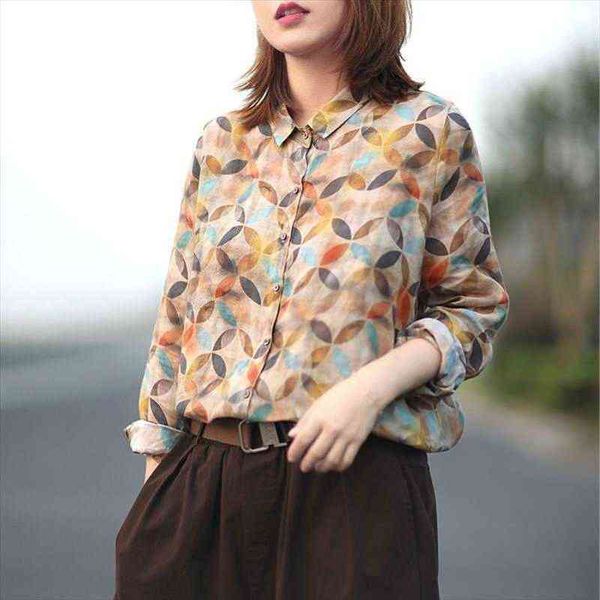arrival spring autumn arts women shirt style long sleeve loose vintage cotton linen turn down collar print blouse v73, White
arrival spring autumn arts women shirt style long sleeve loose vintage cotton linen turn down collar print blouse v73, White