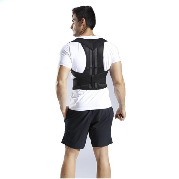back waist posture corrector adjustable breathable correction trainer shoulder lumbar brace spine support belt vest, Black;blue
back waist posture corrector adjustable breathable correction trainer shoulder lumbar brace spine support belt vest, Black;blue