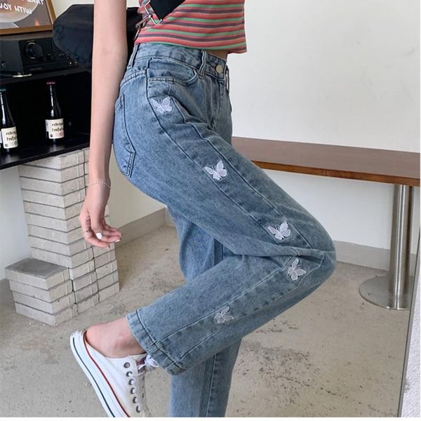 women's jeans blue baggy women butterfly print aesthetic denim pants fashion high waist straight long trousers ladies streetwear 2021
women's jeans blue baggy women butterfly print aesthetic denim pants fashion high waist straight long trousers ladies streetwear 2021