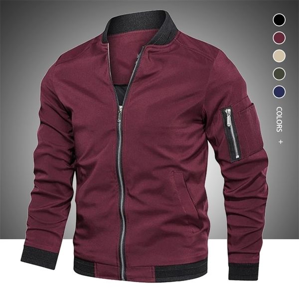 autumn winter mens casual jacket fashion zip up slim fit caots male trend baseball bomber jacket man brand overcoat 211026, Black;brown
autumn winter mens casual jacket fashion zip up slim fit caots male trend baseball bomber jacket man brand overcoat 211026, Black;brown