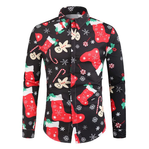 men's casual shirts merry black socks crutch snowflake pattern men streetwear mens christmas shirt 1s27, White;black
men's casual shirts merry black socks crutch snowflake pattern men streetwear mens christmas shirt 1s27, White;black