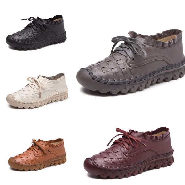 casual shoes 2021 spring new round head leather women's single shoes casual low heel flat breathable woven bla9, Black
casual shoes 2021 spring new round head leather women's single shoes casual low heel flat breathable woven bla9, Black