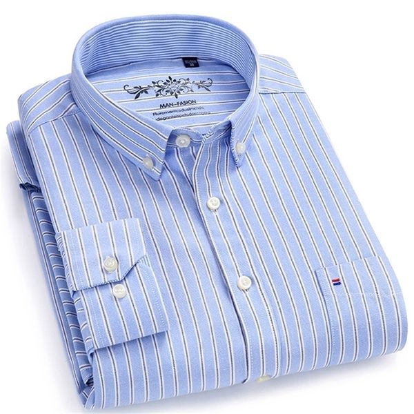 men's button down casual durable oxford shirt single patch pocket spring autumn long sleeve standard-fit striped plaid shirts 220307, White;black
men's button down casual durable oxford shirt single patch pocket spring autumn long sleeve standard-fit striped plaid shirts 220307, White;black