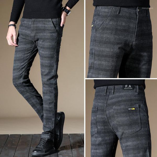 men's pants 2021 brand mens spring autumn casual men striped elastic straight gray trousers plus size 33 34 36 38, Black
men's pants 2021 brand mens spring autumn casual men striped elastic straight gray trousers plus size 33 34 36 38, Black