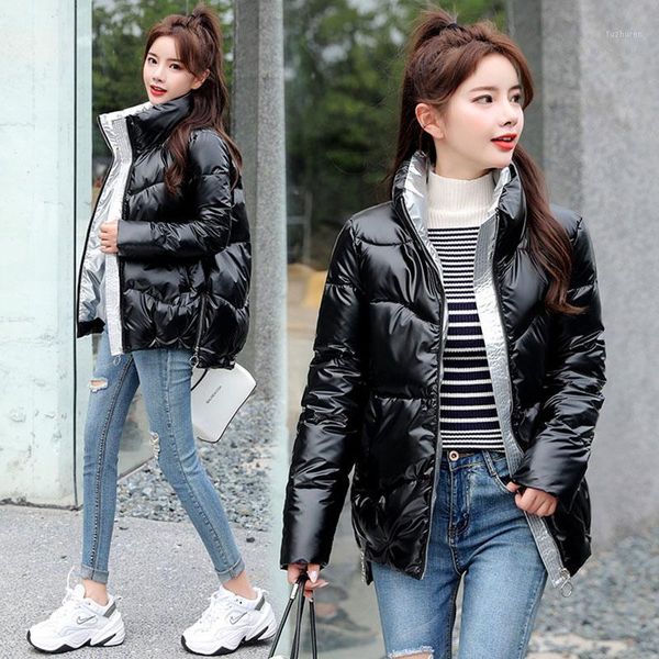 women's down & parkas 2021 winter women cotton coats plus size warm outerwear thick fashion stand collar glossy short jacket female par, Black
women's down & parkas 2021 winter women cotton coats plus size warm outerwear thick fashion stand collar glossy short jacket female par, Black