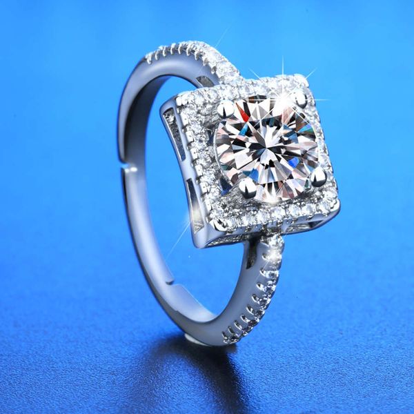 live broadcast zircon princess square bag imitation mossan diamond women's fashion four claw one carat ring, Black
live broadcast zircon princess square bag imitation mossan diamond women's fashion four claw one carat ring, Black