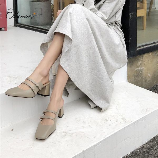 slippers ollymurs fashion spring summer genuine leather shoes woman square toe thick heel women mules, Black
slippers ollymurs fashion spring summer genuine leather shoes woman square toe thick heel women mules, Black