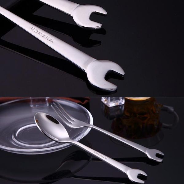 forks 304 steel creative wrench shape spoon fork two-piece kitchen accessories tableware cooking tools i6i8
forks 304 steel creative wrench shape spoon fork two-piece kitchen accessories tableware cooking tools i6i8