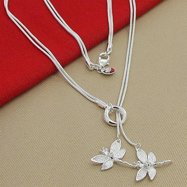 chokers style silver plated two dragonfly pendant necklace for charm women snake chain wedding engagement jewelry, Golden;silver
chokers style silver plated two dragonfly pendant necklace for charm women snake chain wedding engagement jewelry, Golden;silver