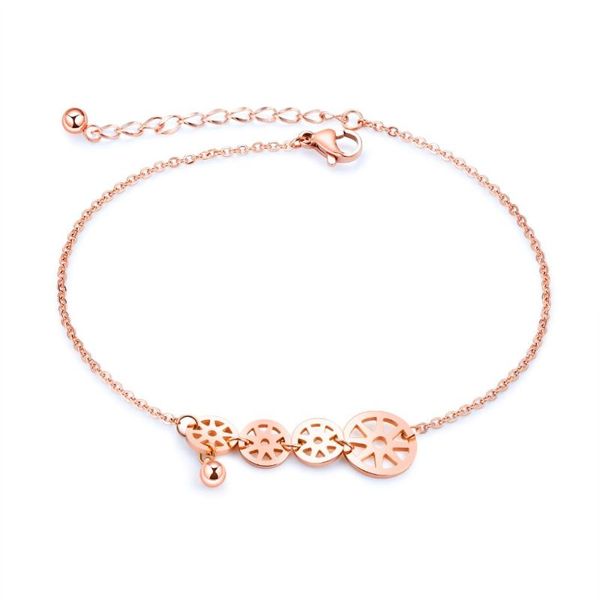 anklets fashion simple charm four rounds for women rose gold color stainless steel thin chain ladies female summer jewelry gift, Red;blue
anklets fashion simple charm four rounds for women rose gold color stainless steel thin chain ladies female summer jewelry gift, Red;blue