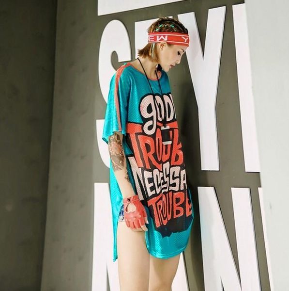 summer batwing sleeve irregular women funny letter long design tee streetwear dance clothes, White
summer batwing sleeve irregular women funny letter long design tee streetwear dance clothes, White