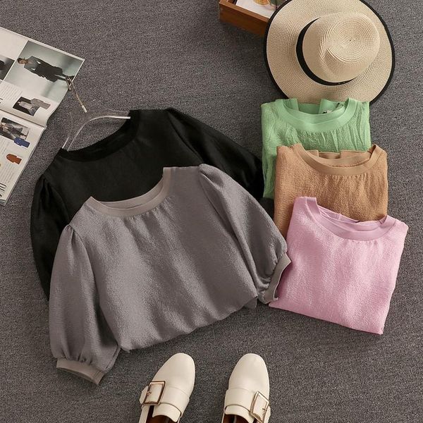 women's t-shirt short-sleeved summer 2021 design sense thin net yarn short puff sleeve tide 0426, White
women's t-shirt short-sleeved summer 2021 design sense thin net yarn short puff sleeve tide 0426, White