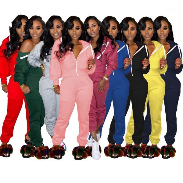 zipper up long sleeve hooded workout jacket+jogger trousers two piece outfits women fashion street matching set female sweatsuit women', White
zipper up long sleeve hooded workout jacket+jogger trousers two piece outfits women fashion street matching set female sweatsuit women', White