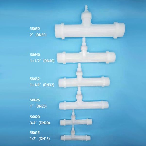 air purifiers pvdf 1/2", 3/4", 1", 1.25", 1.5", 2" venturi ejector mix ozone with water built-in anti-back flo
air purifiers pvdf 1/2", 3/4", 1", 1.25", 1.5", 2" venturi ejector mix ozone with water built-in anti-back flo