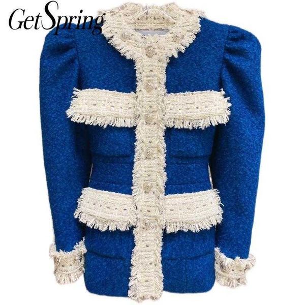 getspring women coat temperament tweed ladies jacket long sleeve patchwork woman jackets fashion spring autumn 210601, Black;brown
getspring women coat temperament tweed ladies jacket long sleeve patchwork woman jackets fashion spring autumn 210601, Black;brown