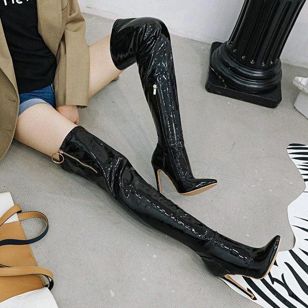 boots 2021 women autumn winter over the knee super high heel fashion zipper thigh pointed toe shoes black
boots 2021 women autumn winter over the knee super high heel fashion zipper thigh pointed toe shoes black