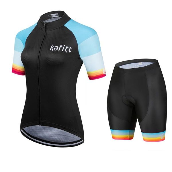 racing sets 2021 kaficycling blouse summer cycle short sleeve shorts women's cycling clothing breathable t-shirt, Black;blue
racing sets 2021 kaficycling blouse summer cycle short sleeve shorts women's cycling clothing breathable t-shirt, Black;blue