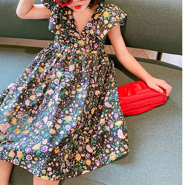 girl's dresses summer for girls v-neck floral holiday style children's clothing kids clothes 3-7 years 8a03, Red;yellow
girl's dresses summer for girls v-neck floral holiday style children's clothing kids clothes 3-7 years 8a03, Red;yellow