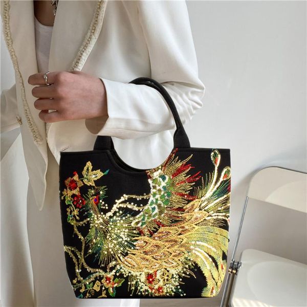 evening bags personality elegant peafowl embroidery canvas retro beads pendant handle bag large shoulder messenger
evening bags personality elegant peafowl embroidery canvas retro beads pendant handle bag large shoulder messenger