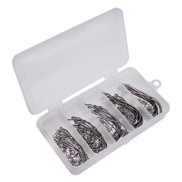 50pcs/set fishing hooks with spring lock needle high carbon barbed fishhooks outdoor saltwater freshwater iaccessories
50pcs/set fishing hooks with spring lock needle high carbon barbed fishhooks outdoor saltwater freshwater iaccessories