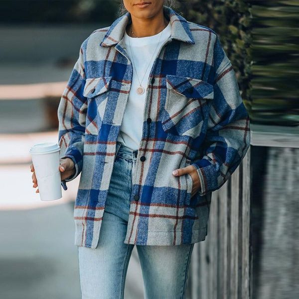 women's jackets plaid print shirt coat woolen loose long sleeve spliced pockets female jacket 2021 autumn winter harajuku casual coats, Black;brown
women's jackets plaid print shirt coat woolen loose long sleeve spliced pockets female jacket 2021 autumn winter harajuku casual coats, Black;brown