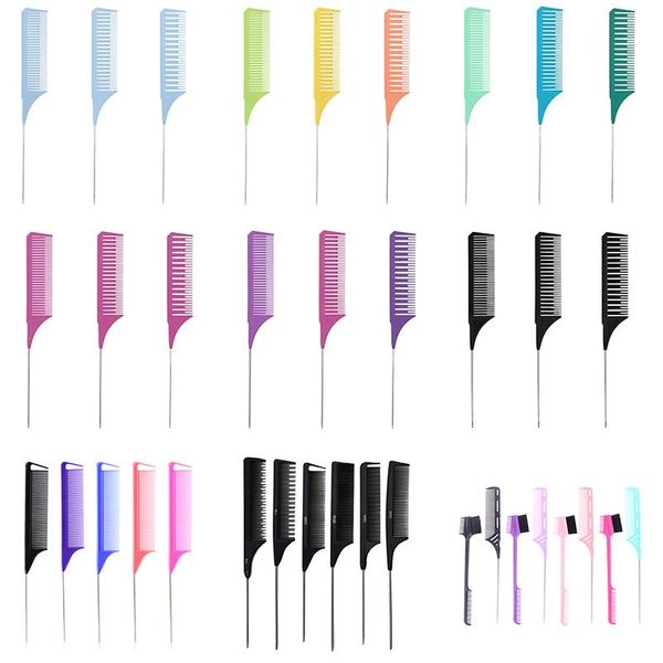 hair brushes fine-tooth comb heat resistant edge trimmer metal pin anti-static style rat tail styling beauty salon cut tools, Silver
hair brushes fine-tooth comb heat resistant edge trimmer metal pin anti-static style rat tail styling beauty salon cut tools, Silver