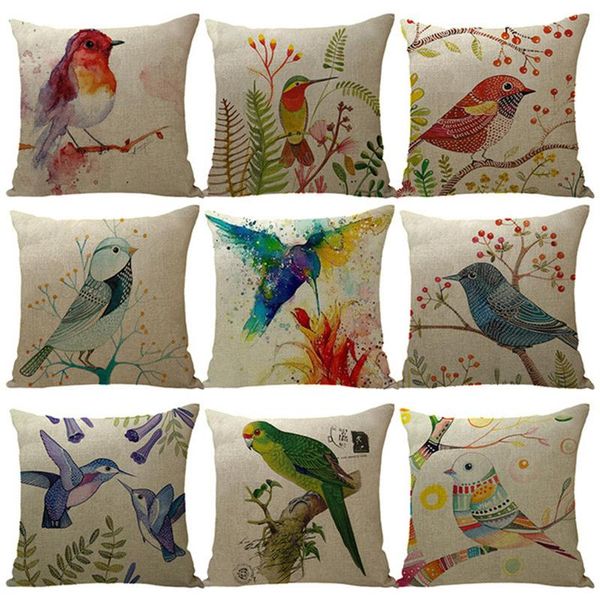 pillow 45x45 garden cushion cover flower and bird printed linen hugging car sofa without core
pillow 45x45 garden cushion cover flower and bird printed linen hugging car sofa without core