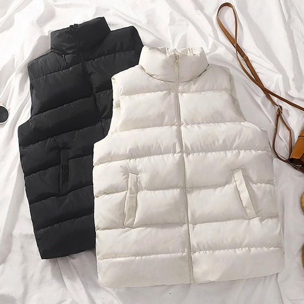 women's vests 2021 winter coat warm women pocket vest short jacket tangada sleeveless stand-up collar zipper solid outerwear, Black;white
women's vests 2021 winter coat warm women pocket vest short jacket tangada sleeveless stand-up collar zipper solid outerwear, Black;white