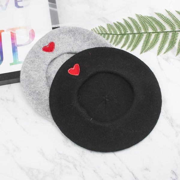 berets women fashion autumn winter vintage cute wool heart embroidery beret caps artist cap ladies hats 2021, Blue;gray
berets women fashion autumn winter vintage cute wool heart embroidery beret caps artist cap ladies hats 2021, Blue;gray