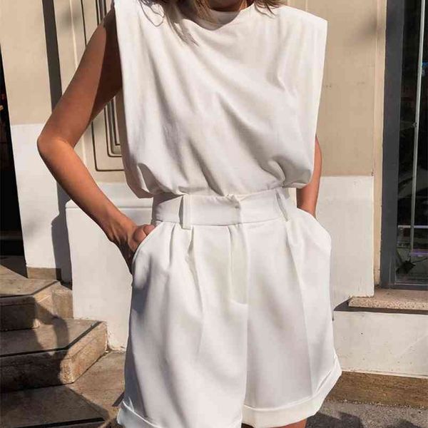 wotwoy summer padded shoulder sleeveless t-shirt women o-neck casual solid tee shirt loose cotton white korean female 210623
wotwoy summer padded shoulder sleeveless t-shirt women o-neck casual solid tee shirt loose cotton white korean female 210623