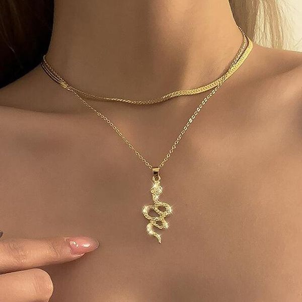 pendant necklaces 2021 punk gold layered chain snake necklace ladies fashion statement clavicle jewelry, Silver
pendant necklaces 2021 punk gold layered chain snake necklace ladies fashion statement clavicle jewelry, Silver