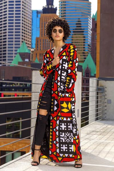 women's trench coats chocomist outwear fashion african print women kimono, Tan;black
women's trench coats chocomist outwear fashion african print women kimono, Tan;black