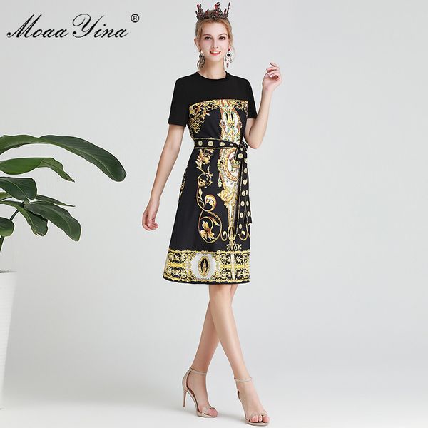 fashion designer runway dress spring autumn women dress short sleeve diamond sequin print lace-up dresses 210524, Black;gray
fashion designer runway dress spring autumn women dress short sleeve diamond sequin print lace-up dresses 210524, Black;gray